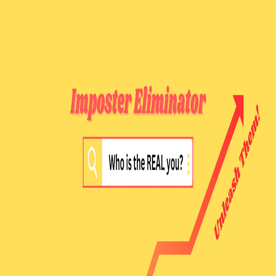 Yellow image with search box asking who is the real you. Then an upward arrowb saying to unleash them