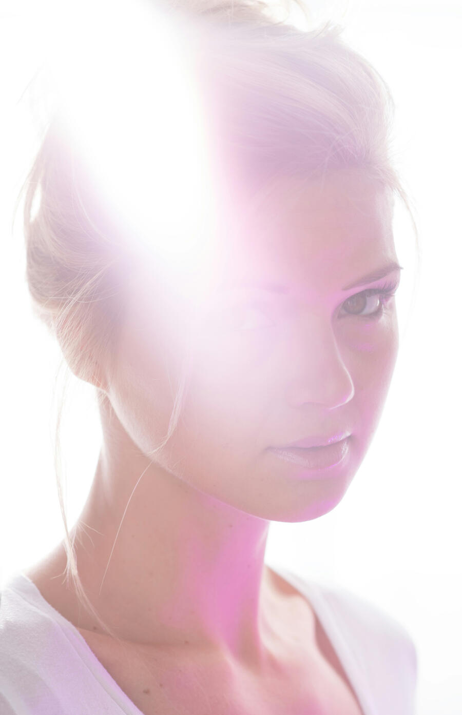 ethereal photo of woman looking calm